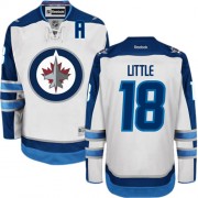 Winnipeg Jets ＃18 Men's Bryan Little Reebok Authentic White Away Jersey