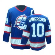 Winnipeg Jets ＃10 Men's Dale Hawerchuk CCM Authentic Blue Throwback Jersey