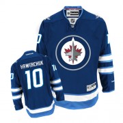 Winnipeg Jets ＃10 Men's Dale Hawerchuk Reebok Authentic Navy Blue Home Jersey