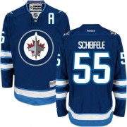 Winnipeg Jets ＃55 Men's Mark Scheifele Reebok Authentic Navy Blue Home Jersey
