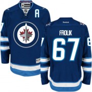 Winnipeg Jets ＃67 Men's Michael Frolik Reebok Authentic Navy Blue Home Jersey