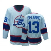 Winnipeg Jets ＃13 Men's Teemu Selanne CCM Authentic White Throwback Jersey