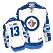Winnipeg Jets ＃13 Men's Teemu Selanne Reebok Authentic White Away Jersey