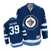 Winnipeg Jets ＃39 Men's Tobias Enstrom Reebok Authentic Navy Blue Home Jersey