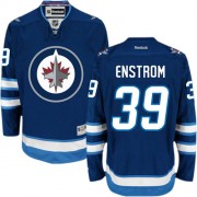 Winnipeg Jets ＃39 Men's Toby Enstrom Reebok Authentic Navy Blue Home Jersey