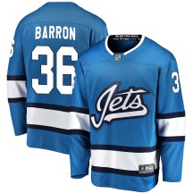 Winnipeg Jets Men's Morgan Barron Fanatics Branded Breakaway Blue Alternate Jersey
