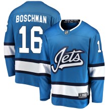 Winnipeg Jets Men's Laurie Boschman Fanatics Branded Breakaway Blue Alternate Jersey