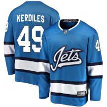 Winnipeg Jets Men's Nic Kerdiles Fanatics Branded Breakaway Blue Alternate Jersey