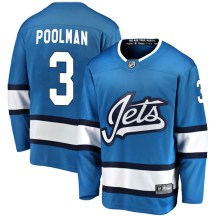 Winnipeg Jets Men's Tucker Poolman Fanatics Branded Breakaway Blue Alternate Jersey