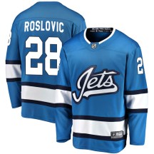 Winnipeg Jets Men's Jack Roslovic Fanatics Branded Breakaway Blue Alternate Jersey