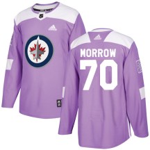 Winnipeg Jets Youth Joe Morrow Adidas Authentic Purple Fights Cancer Practice Jersey