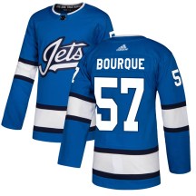 Winnipeg Jets Men's Gabriel Bourque Adidas Authentic Blue Alternate Jersey
