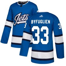 Winnipeg Jets Men's Dustin Byfuglien Adidas Authentic Blue Alternate Jersey