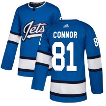 Winnipeg Jets Men's Kyle Connor Adidas Authentic Blue Alternate Jersey