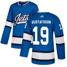 Winnipeg Jets Men's David Gustafsson Adidas Authentic Blue Alternate Jersey
