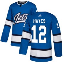 Winnipeg Jets Men's Kevin Hayes Adidas Authentic Blue Alternate Jersey