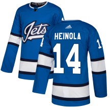 Winnipeg Jets Men's Ville Heinola Adidas Authentic Blue Alternate Jersey