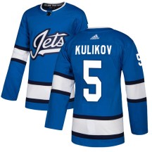 Winnipeg Jets Men's Dmitry Kulikov Adidas Authentic Blue Alternate Jersey