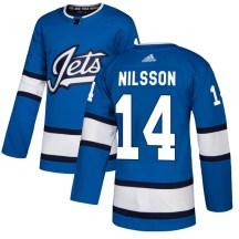 Winnipeg Jets Men's Ulf Nilsson Adidas Authentic Blue Alternate Jersey
