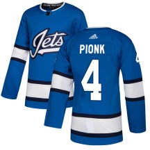 Winnipeg Jets Men's Neal Pionk Adidas Authentic Blue Alternate Jersey
