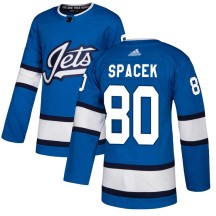 Winnipeg Jets Men's Michael Spacek Adidas Authentic Blue Alternate Jersey
