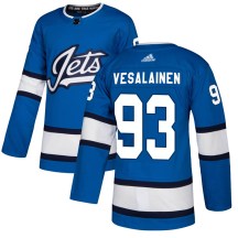 Winnipeg Jets Men's Kristian Vesalainen Adidas Authentic Blue Alternate Jersey