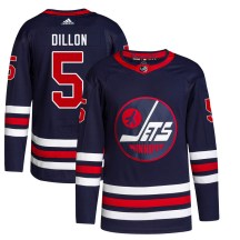 Winnipeg Jets Youth Brenden Dillon Adidas Authentic Navy 2021/22 Alternate Primegreen Pro Jersey