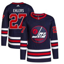 Winnipeg Jets Youth Nikolaj Ehlers Adidas Authentic Navy 2021/22 Alternate Primegreen Pro Jersey