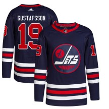 Winnipeg Jets Youth David Gustafsson Adidas Authentic Navy 2021/22 Alternate Primegreen Pro Jersey
