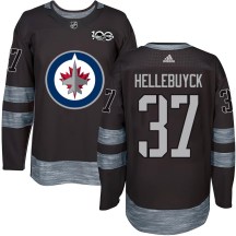 Winnipeg Jets Youth Connor Hellebuyck Authentic Black 1917-2017 100th Anniversary Jersey