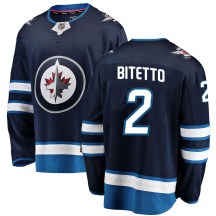 Winnipeg Jets Men's Anthony Bitetto Fanatics Branded Breakaway Blue Home Jersey