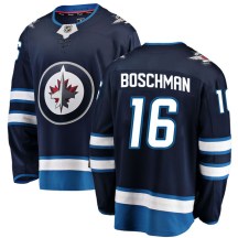 Winnipeg Jets Men's Laurie Boschman Fanatics Branded Breakaway Blue Home Jersey