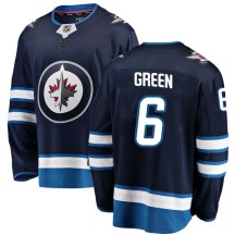 Winnipeg Jets Men's Ted Green Fanatics Branded Breakaway Blue Home Jersey