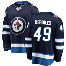 Winnipeg Jets Men's Nic Kerdiles Fanatics Branded Breakaway Blue Home Jersey