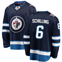 Winnipeg Jets Men's Cameron Schilling Fanatics Branded Breakaway Blue Home Jersey