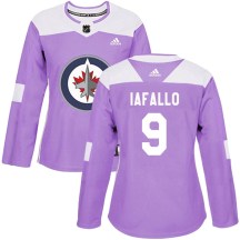 Winnipeg Jets Women's Alex Iafallo Adidas Authentic Purple Fights Cancer Practice Jersey