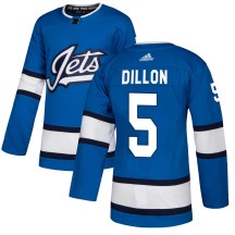 Winnipeg Jets Youth Brenden Dillon Adidas Authentic Blue Alternate Jersey