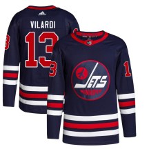 Winnipeg Jets Men's Gabriel Vilardi Adidas Authentic Navy 2021/22 Alternate Primegreen Pro Jersey