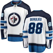 Winnipeg Jets Youth Nathan Beaulieu Fanatics Branded Breakaway White Away Jersey