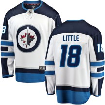 Winnipeg Jets Youth Bryan Little Fanatics Branded Breakaway White Away Jersey