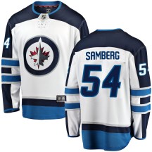 Winnipeg Jets Youth Dylan Samberg Fanatics Branded Breakaway White Away Jersey