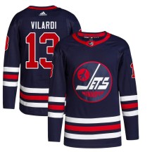 Winnipeg Jets Men's Gabriel Vilardi Adidas Authentic Navy 2021/22 Alternate Primegreen Pro Jersey