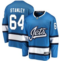 Winnipeg Jets Youth Logan Stanley Fanatics Branded Breakaway Blue Alternate Jersey