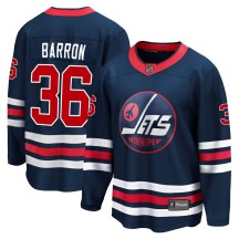 Winnipeg Jets Men's Morgan Barron Fanatics Branded Premier Navy 2021/22 Alternate Breakaway Player Jersey