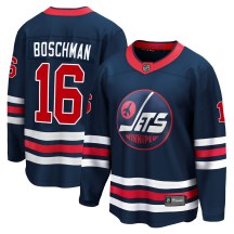Winnipeg Jets Men's Laurie Boschman Fanatics Branded Premier Navy 2021/22 Alternate Breakaway Player Jersey