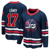 Winnipeg Jets Men's Adam Lowry Fanatics Branded Premier Navy 2021/22 Alternate Breakaway Player Jersey