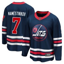 Winnipeg Jets Men's Vladislav Namestnikov Fanatics Branded Premier Navy 2021/22 Alternate Breakaway Player Jersey