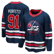 Winnipeg Jets Men's Cole Perfetti Fanatics Branded Premier Navy 2021/22 Alternate Breakaway Player Jersey