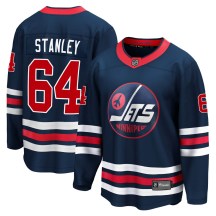 Winnipeg Jets Men's Logan Stanley Fanatics Branded Premier Navy 2021/22 Alternate Breakaway Player Jersey