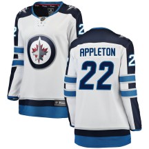 Winnipeg Jets Women's Mason Appleton Fanatics Branded Breakaway White Away Jersey